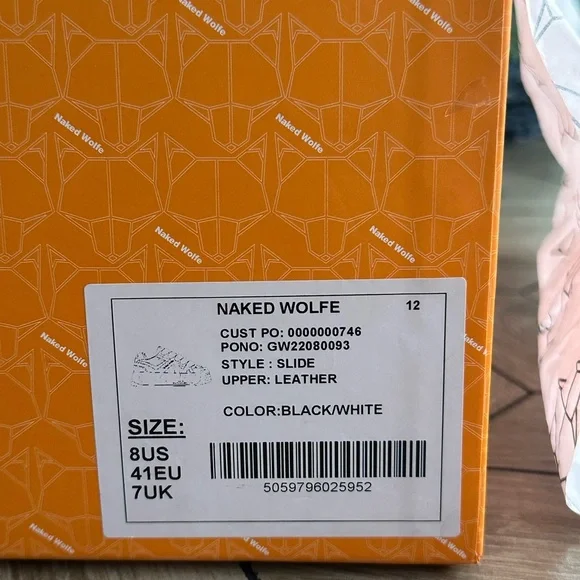 Original Naked Wolfe Black and White Unisex Sneakers - Picture 15 of 17